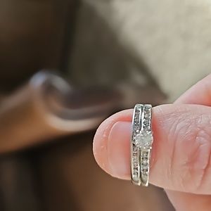 Platinum wedding set